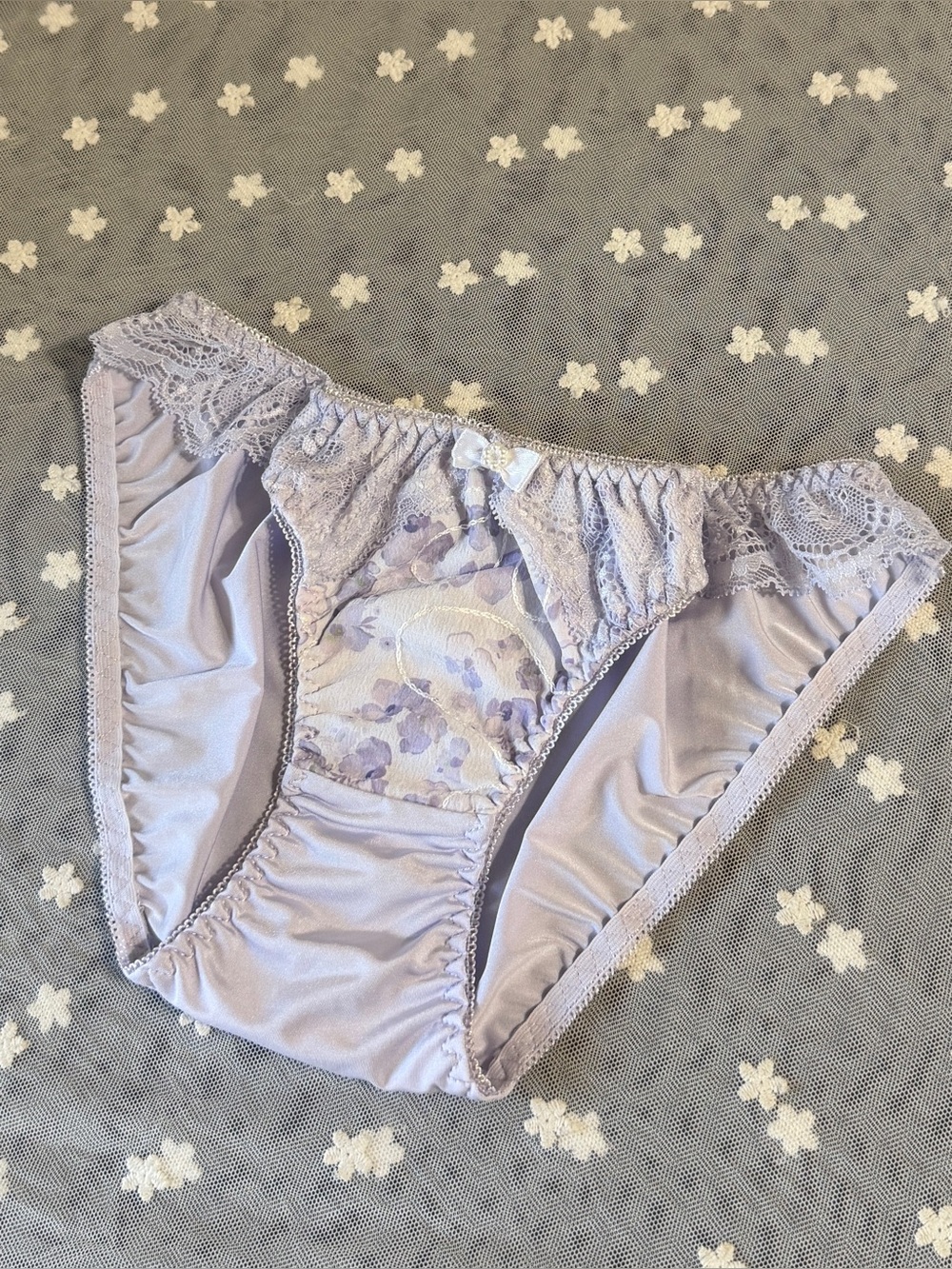 Free gift for order over $50! Japanese Embroidery Satin Bow Cute Panties